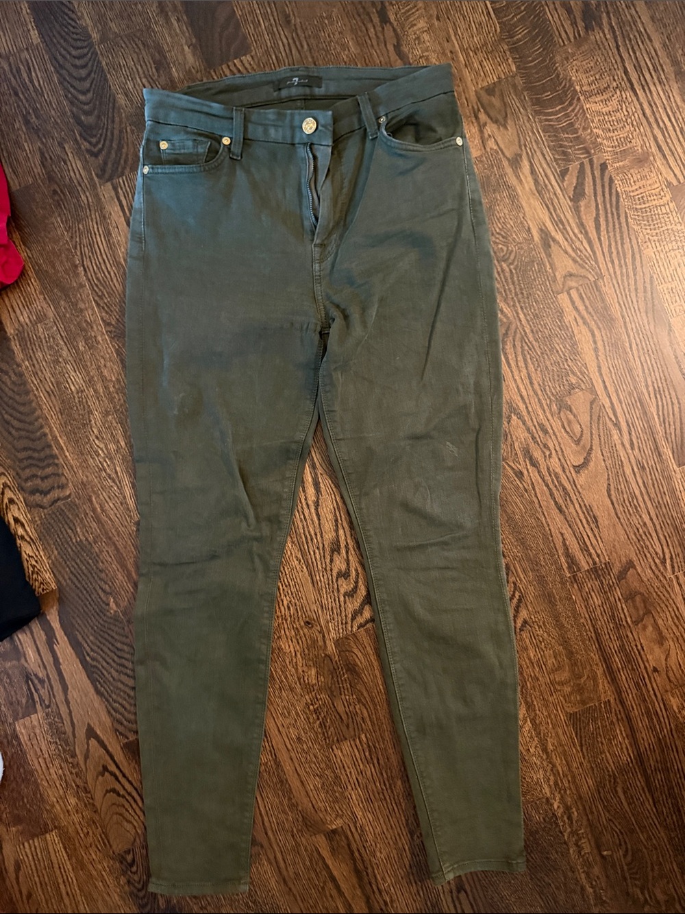 7 For All Mankind Olive Slim Chinos